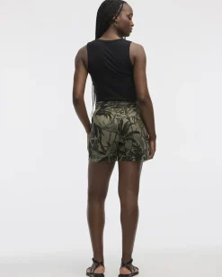 Linen-Blend Shorts with Drawstring