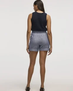 Linen-Blend Shorts with Drawstring