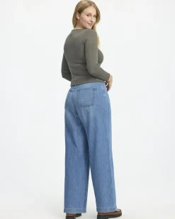 Long-Sleeve Boat-Neck Ribbed Top