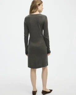 Long-Sleeve Crew-Neck Sweater Dress
