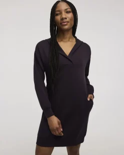 Long-Sleeve Hooded Dress - Hyba