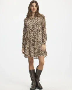 Long-Sleeve Shirt-Collar Tiered