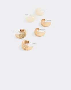 Matte Hoops - 3 Pairs