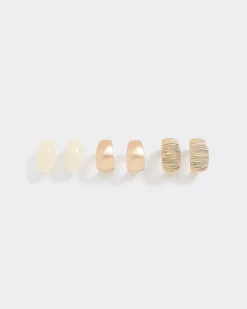 Matte Hoops - 3 Pairs