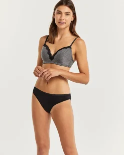 Microfiber Bikini Panty with Mesh