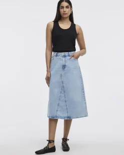 Midi Denim Skirt