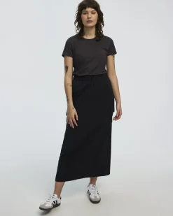 Midi Skirt with Cargo Pockets - Hyba