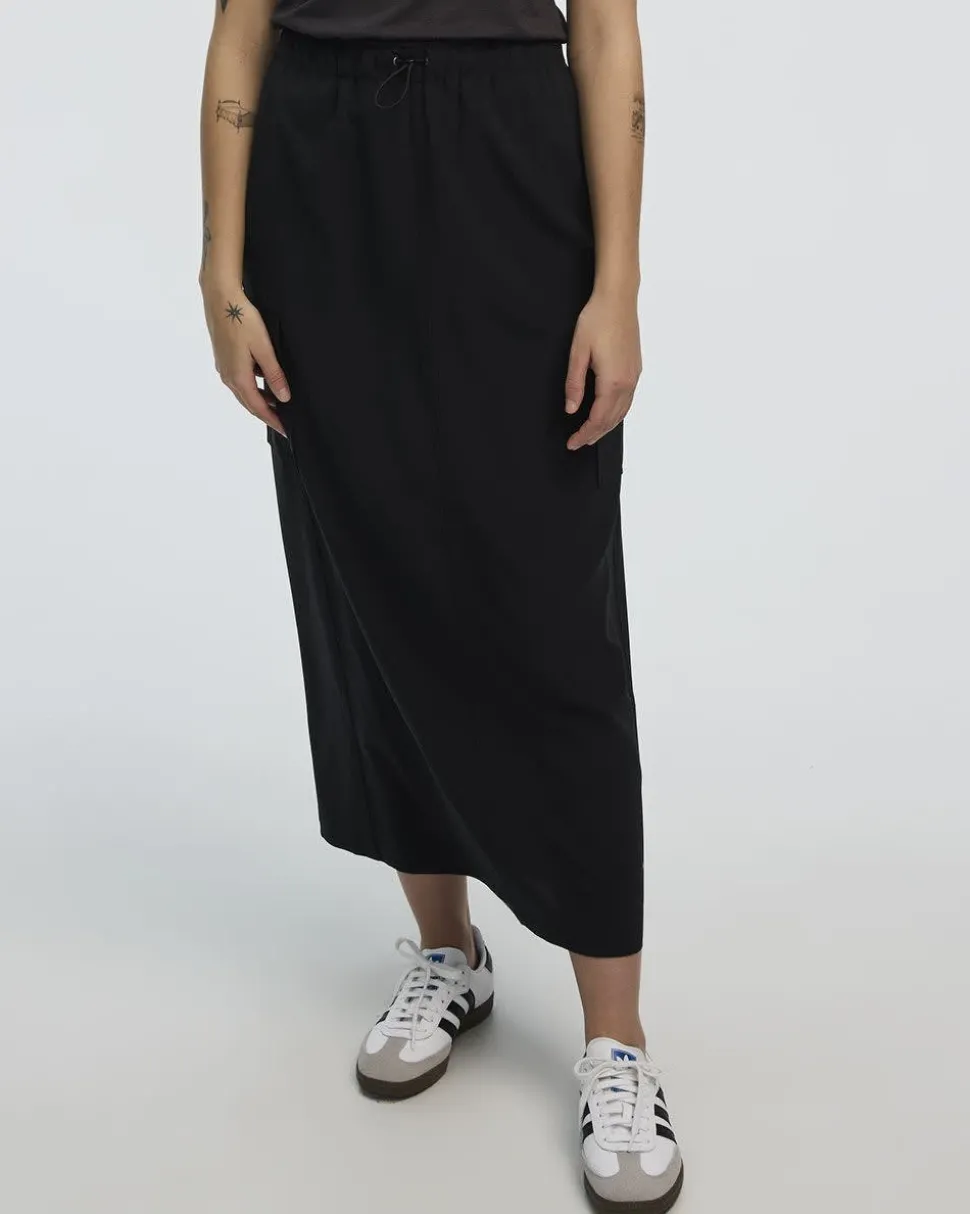Midi Skirt with Cargo Pockets - Hyba