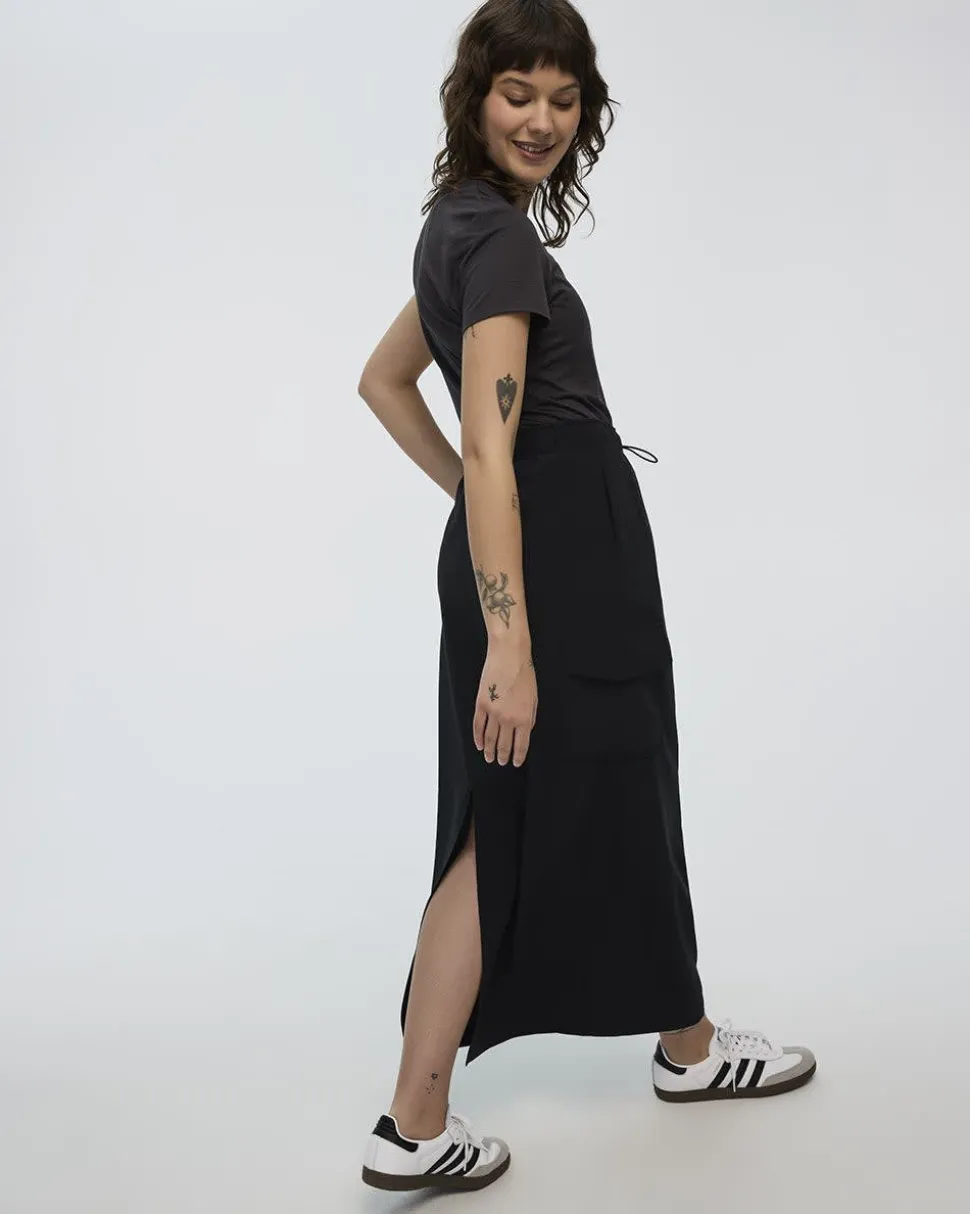 Midi Skirt with Cargo Pockets - Hyba