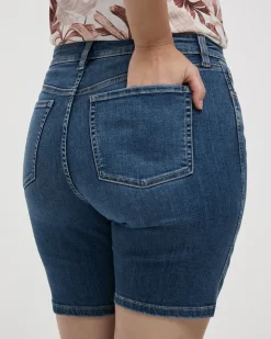Mid-Rise Denim Bermuda