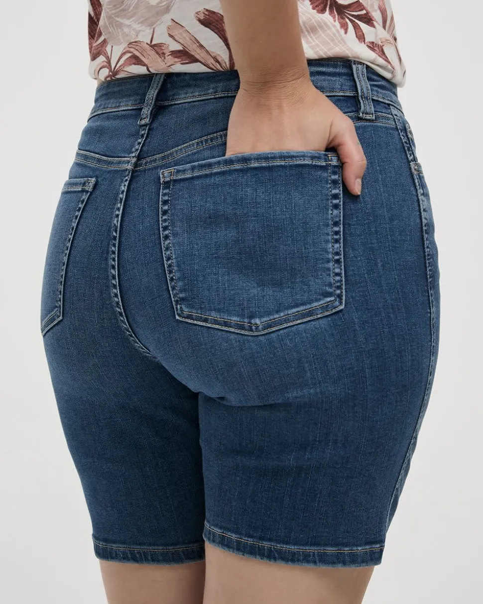 Mid-Rise Denim Bermuda