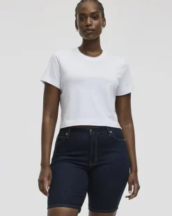Mid-Rise Denim Bermuda