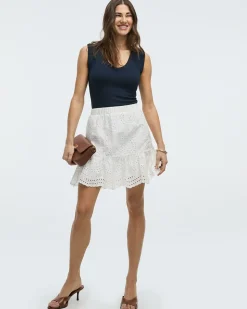 Mini Eyelet Skirt