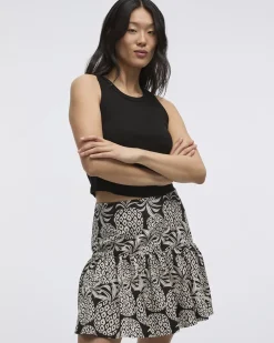 Mini Skirt with Ruffled Hem