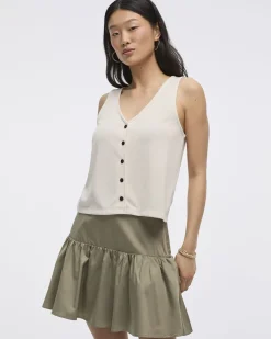 Mini Skirt with Ruffled Hem