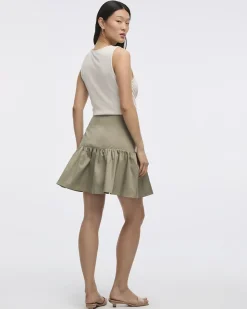 Mini Skirt with Ruffled Hem