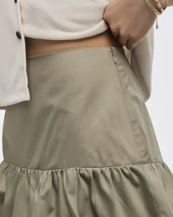 Mini Skirt with Ruffled Hem