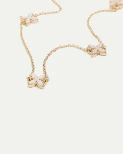 Necklace with Mother-of-Pearl Flowers