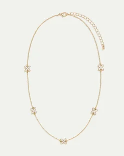 Necklace with Mother-of-Pearl Flowers