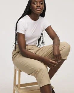 Poplin Capri Pants
