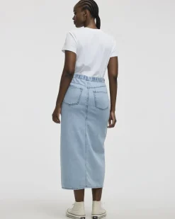 Pull-On Maxi Skirt with Wrap Front