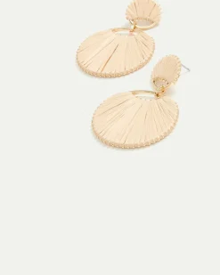 Round Raffia Pendants Earrings - Toni Fifi. x Reitmans