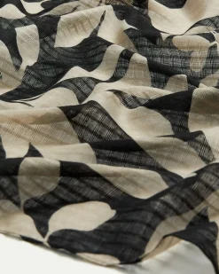 Scarf with Floral Pattern