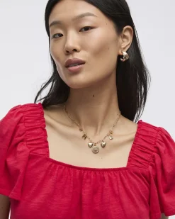 Short Necklace with Charms