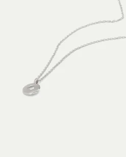 Short Necklace with Disc Pendant with Stone