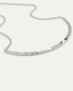Short Necklace with Half-Moon Station