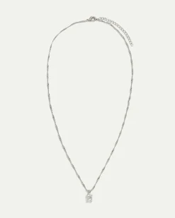 Short Twisted Chain with Stone Pendant