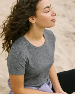 Short-Sleeve Crew-Neck Ribbed Tee - Dry-Lux (R) Hyba