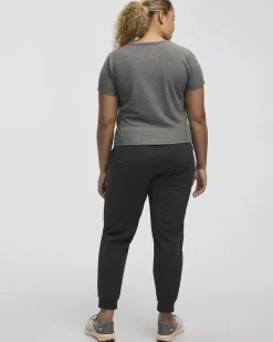 Short-Sleeve Crew-Neck Ribbed Tee - Dry-Lux (R) Hyba