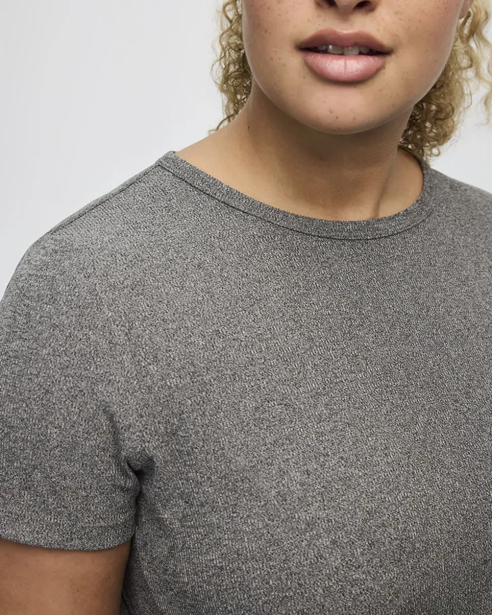 Short-Sleeve Crew-Neck Ribbed Tee - Dry-Lux (R) Hyba