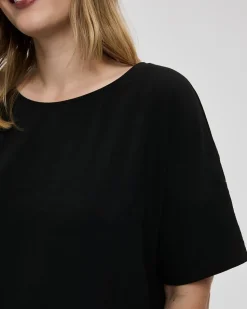 Short-Sleeve Crew-Neck T-Shirt Blouse