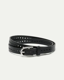 Skinny Faux Leather Belt