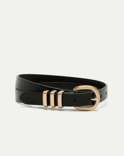 Skinny Faux Leather Belt