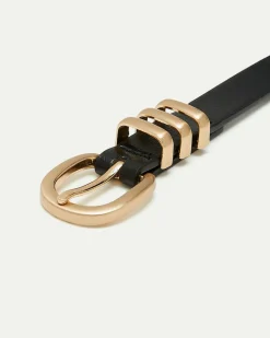 Skinny Faux Leather Belt