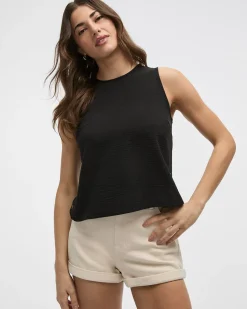 Sleeveless Blouse with Buttons at Sides