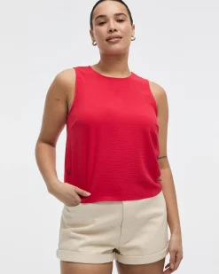 Sleeveless Blouse with Buttons at Sides