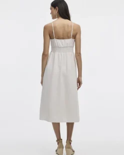 Sleeveless Midi Dress with Sweetheart Neckline