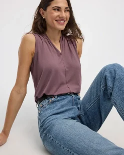 Sleeveless V-Neck Top