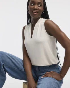 Sleeveless V-Neck Top