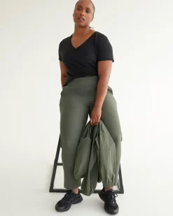 Slim-Leg Pant with Elastic Waistband - Hyba