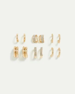 Small Hoops - 6 Pairs
