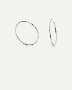 Small Textured Hoop Earrings