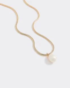 Snake Chain with Pearl Pendant