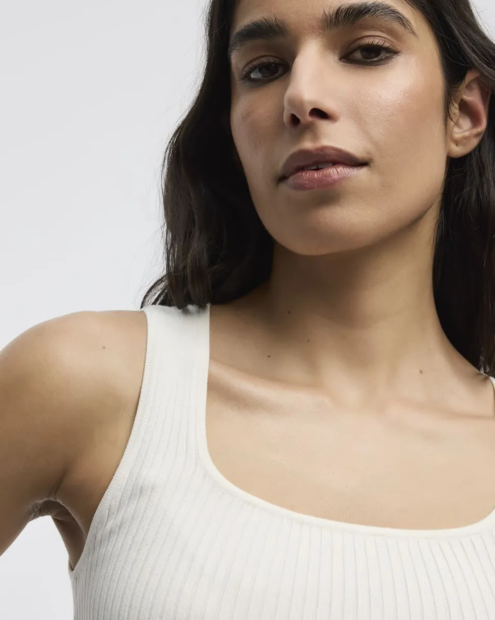 Square-Neck Ribbed Tank