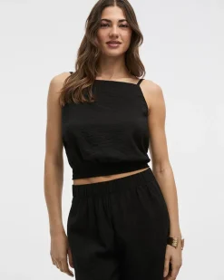 Square-Neck Tank with Bubble Hem