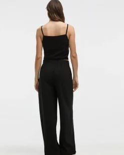Square-Neck Tank with Bubble Hem